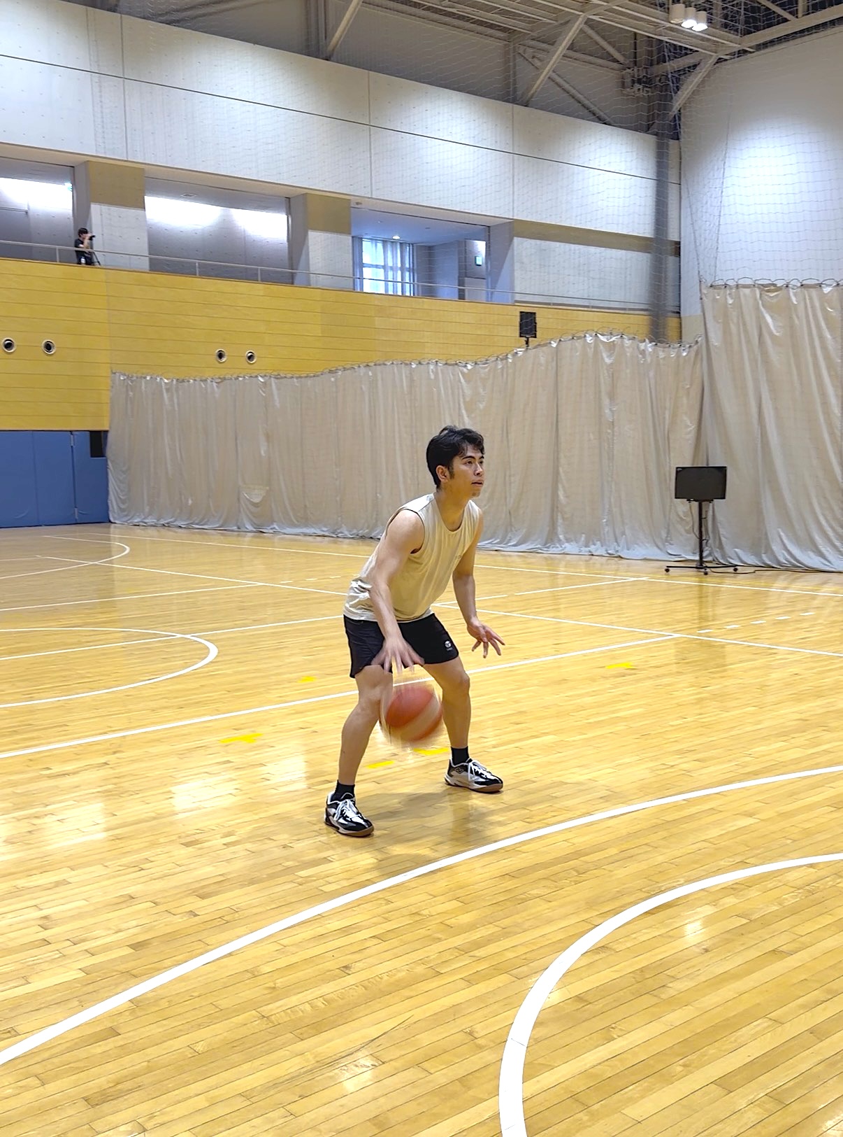 小川麻斗選手のトレーニング風景